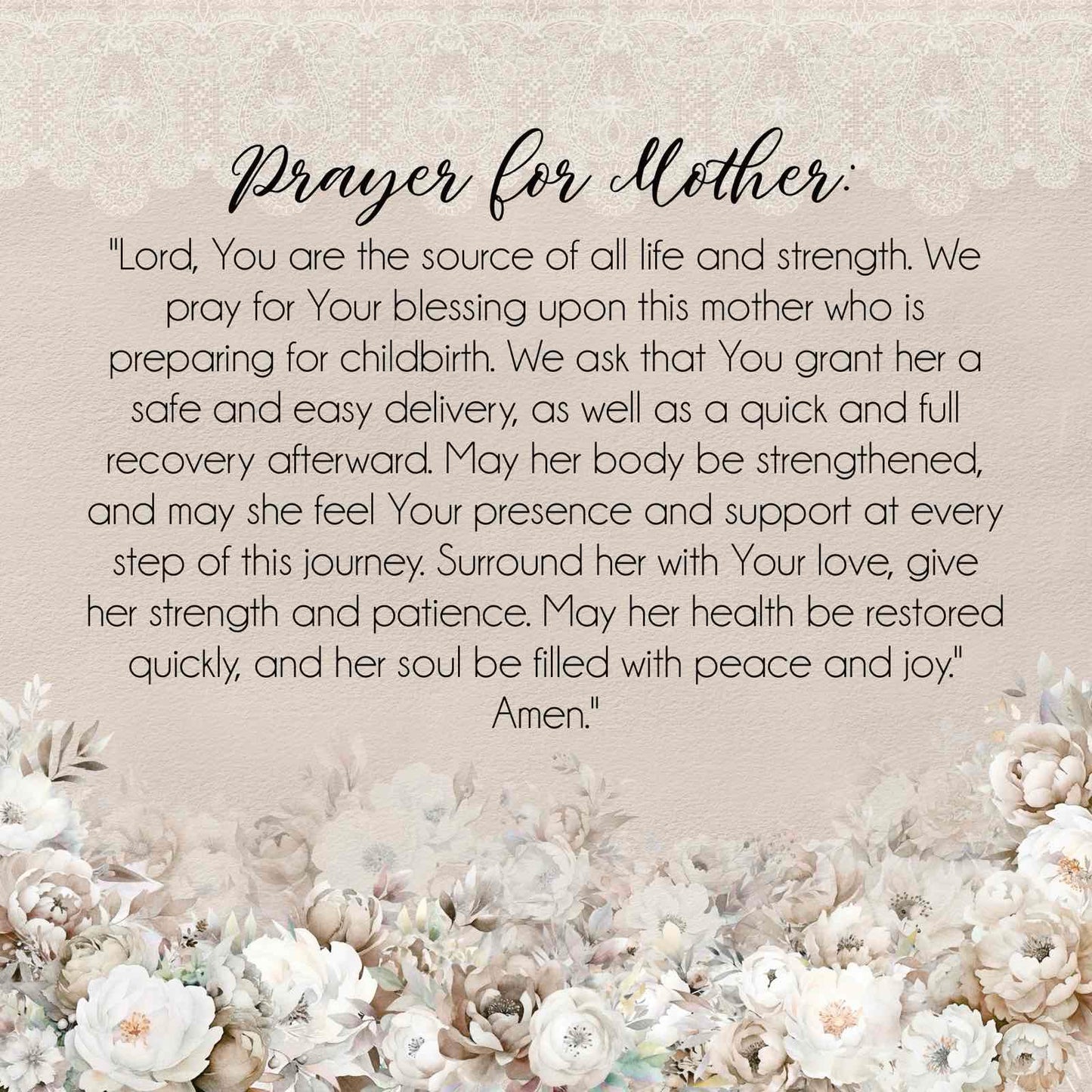 Baby Shower Prayer Cards