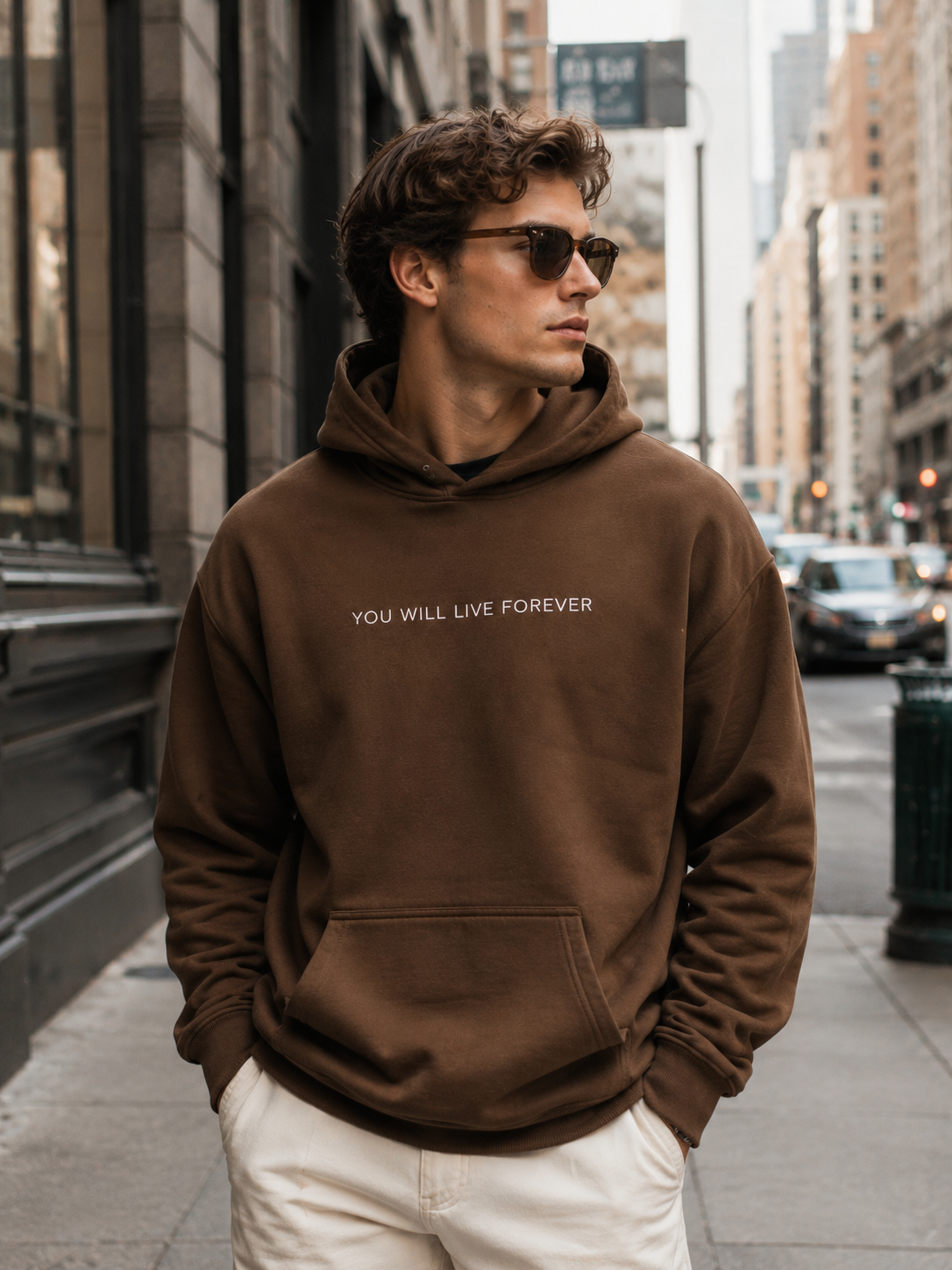 Embroidered Hoodie-You Will Live Forever