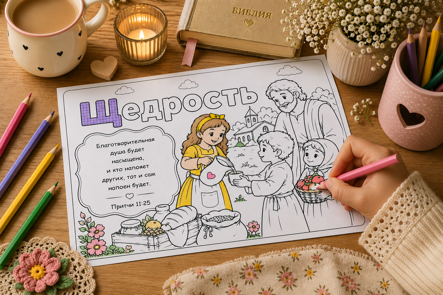 Христианские Карточки Раскраски